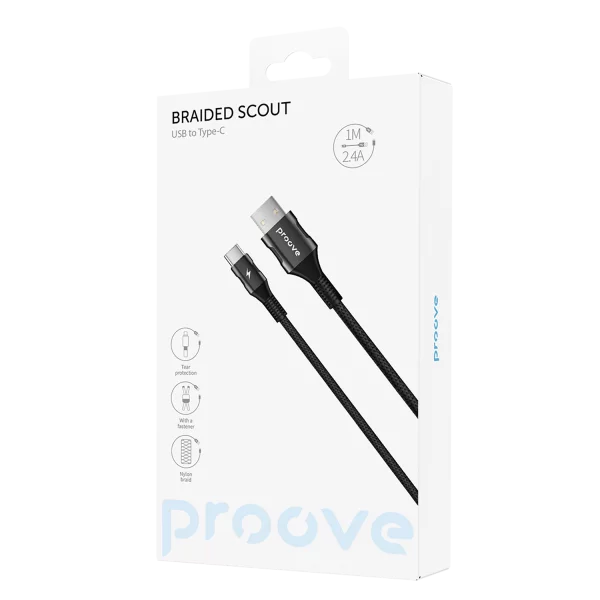 Cable Proove Braided Scout Type-C 2.4A (1m) - Photo 4